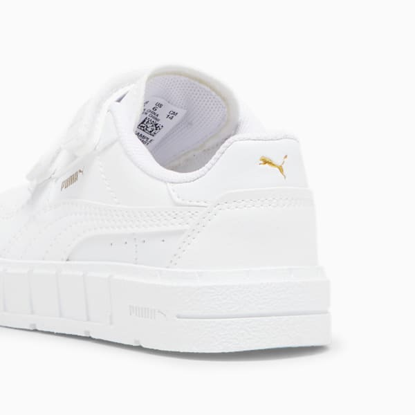 Tenis para niños Cali Court Match, PUMA White-PUMA Gold, extralarge