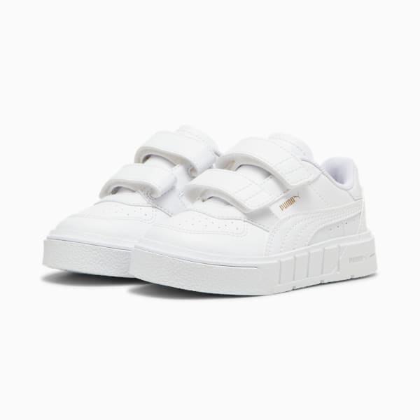 Tenis para niños Cali Court Match, PUMA White-PUMA Gold, extralarge