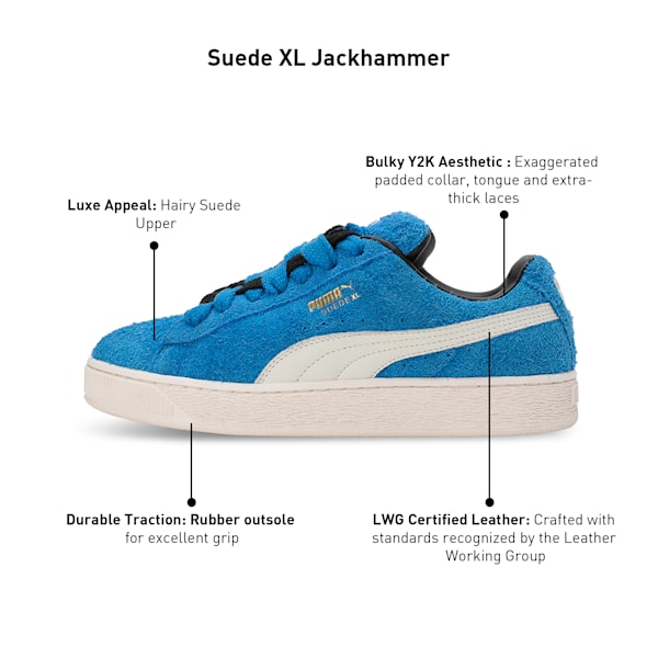 Suede XL Jackhammer Sneakers, Bluemazing-Frosted Ivory-Vapor Gray, extralarge-IND