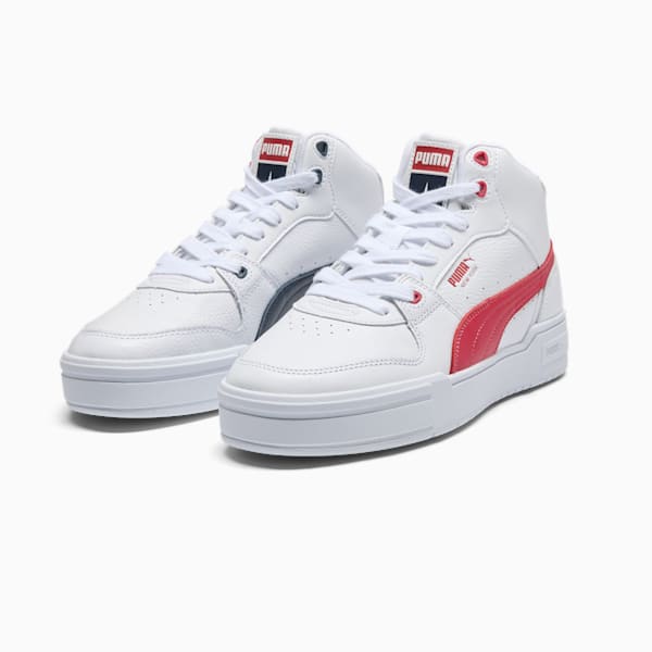 CA Pro Mid NYC Running Laps Men's Sneakers, PUMA White-Club Red-Club Navy, extralarge