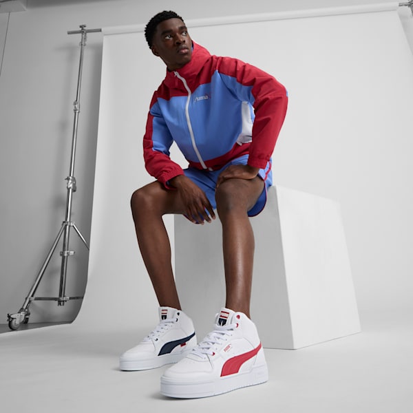 CA Pro Mid NYC Running Laps Men's Sneakers, PUMA White-Club Red-Club Navy, extralarge