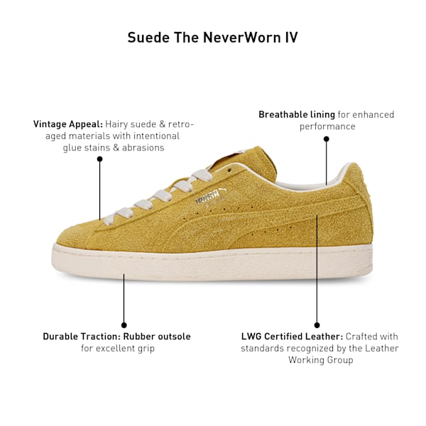 Suede The NeverWorn IV Sneakers, Frosted Ivory-Golden Fog, extralarge-IND