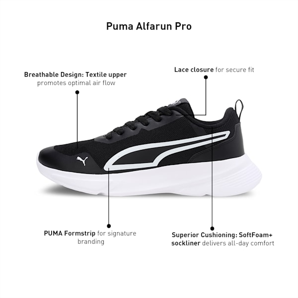 Puma Alfarun Pro Men's Sneakers, PUMA Black-PUMA White, extralarge-IND