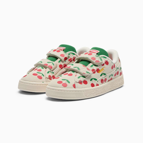 Tenis Suede Classic XXI Bebe De Pino para niños pequeños, Frosted Ivory-PUMA Green, extralarge