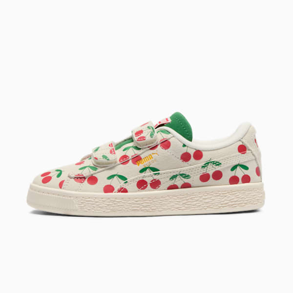 Tenis Suede Classic XXI Bebe De Pino para niños pequeños, Frosted Ivory-PUMA Green, extralarge