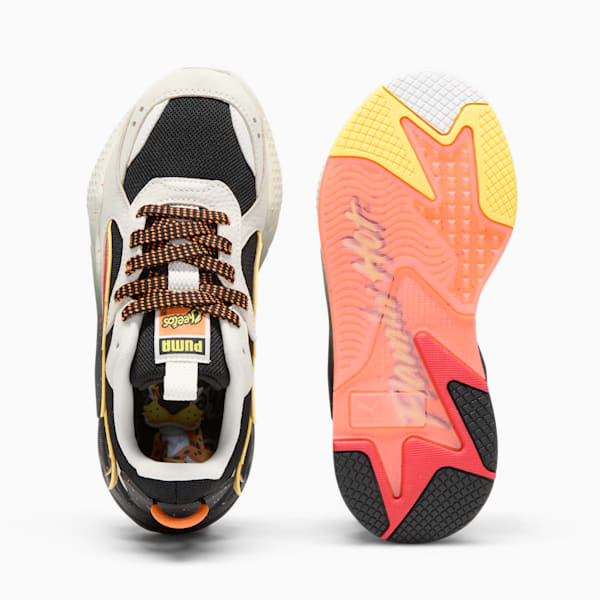 PUMA x CHEETOS® RS-X FH Big Kids' Sneakers, Warm White-PUMA Black-Yellow Blaze-Rickie Orange, extralarge