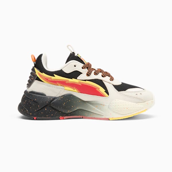 Tenis juvenil PUMA x CHEETOS® RS-X FH, Warm White-PUMA Black-Yellow Blaze-Rickie Orange, extralarge