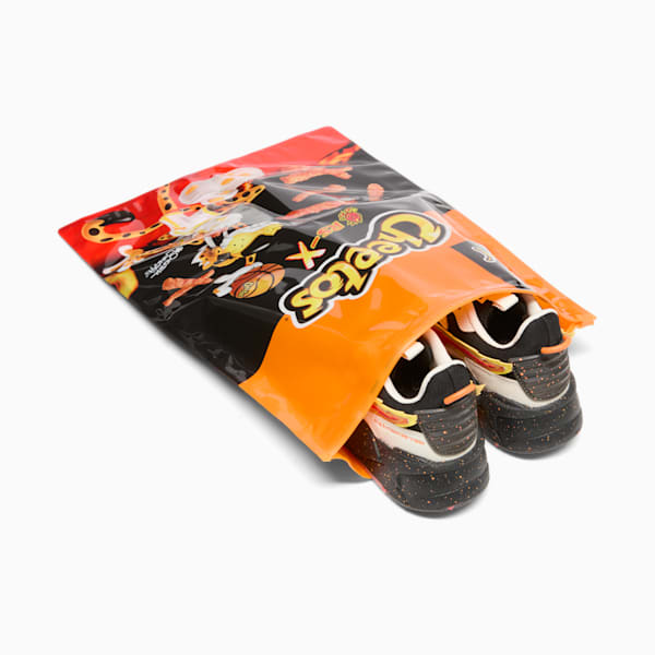 PUMA x CHEETOS® RS-X FH Big Kids' Sneakers, Warm White-PUMA Black-Yellow Blaze-Rickie Orange, extralarge