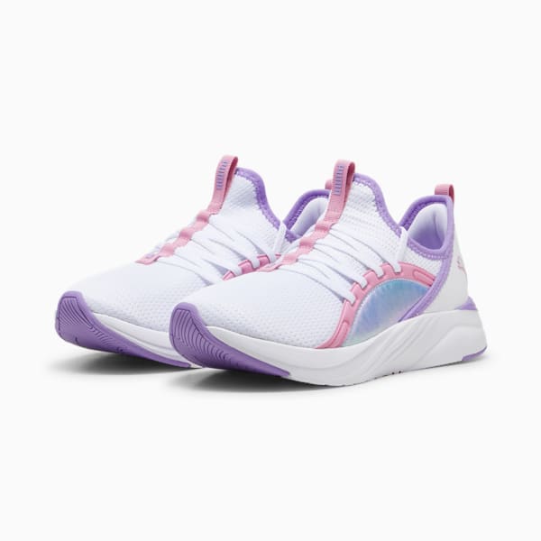 Zapatillas Softride Sophia 2 Bouncy Sky para niños grandes, PUMA White-Lavender Alert-Mauved Out, extralarge