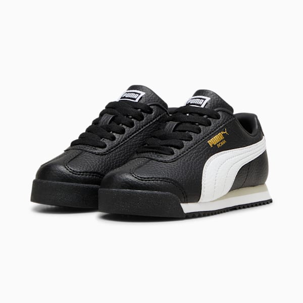 Roma 24 Standard Little Kids' Sneakers, PUMA Black-PUMA White, extralarge