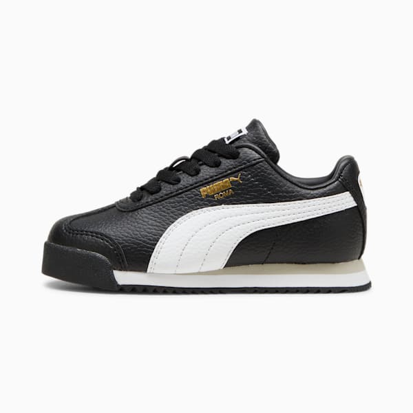 Roma 24 Standard Little Kids' Sneakers, PUMA Black-PUMA White, extralarge