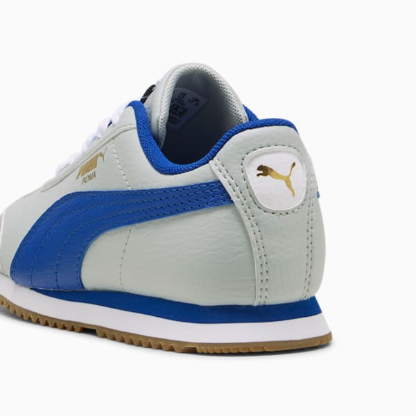 Zapatillas Roma 24 Standard para niños, Cool Light Gray-Vivid Blue, extralarge