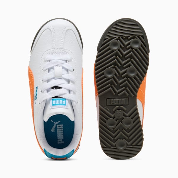 Zapatillas Roma 24 Standard para niños, PUMA White-Orange Glo, extralarge
