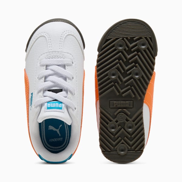 Tenis para infantes Roma 24 Standard, PUMA White-Orange Glo, extralarge