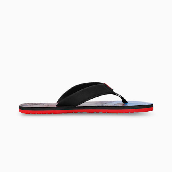 Triumph V7 Men's Flip-Flops, Puma Black-AZURE BLUE-High Risk Red, extralarge-IND