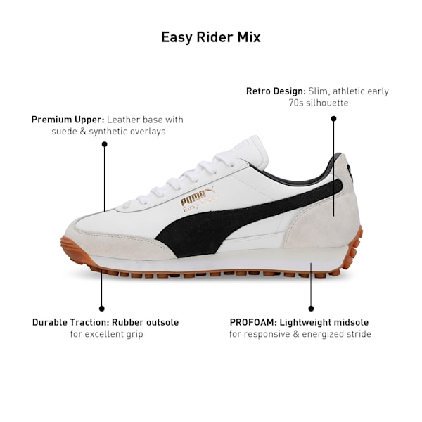 Easy Rider Mix Sneakers, PUMA White-PUMA Black, extralarge-IND