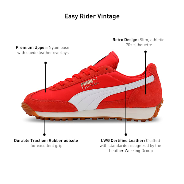 Easy Rider Vintage Sneakers, PUMA Red-PUMA White, extralarge-IND
