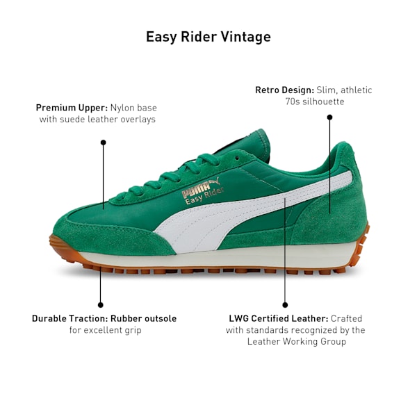 Easy Rider Vintage Unisex Sneakers, Archive Green-PUMA White, extralarge-IND