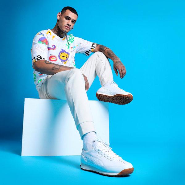 Easy Rider Leather Sneakers, PUMA White-Frosted Ivory, extralarge-IND