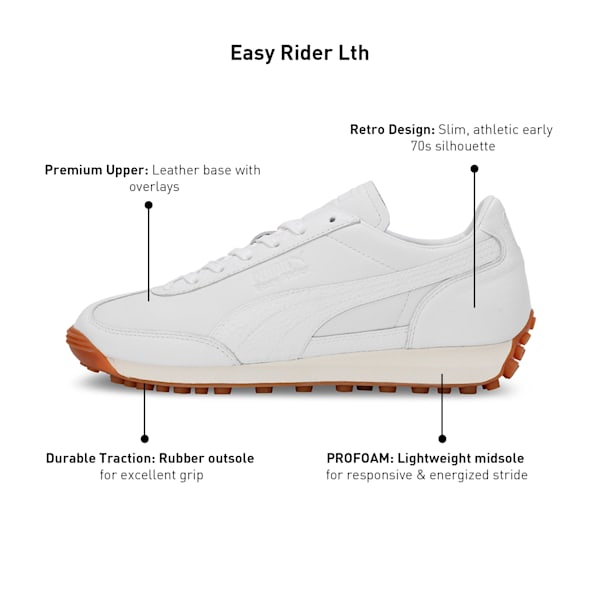 Easy Rider Leather Sneakers, PUMA White-Frosted Ivory, extralarge-IND