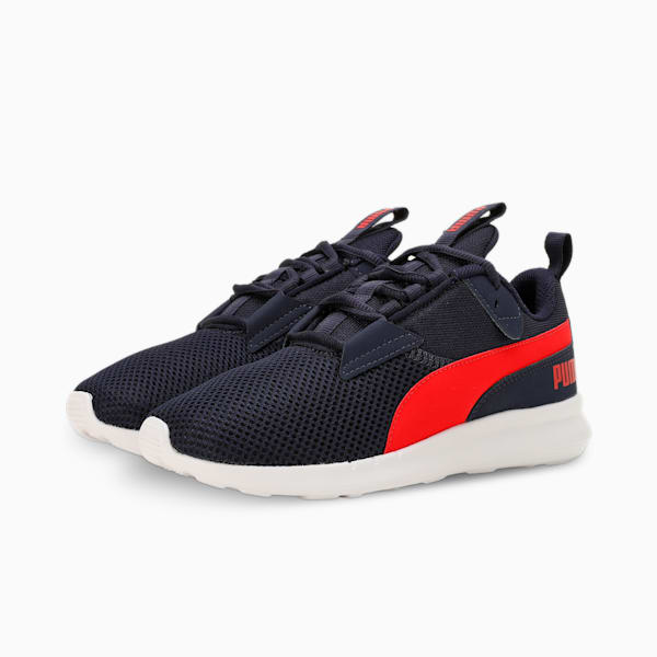 Player Youth Sneakers, New Navy-High Risk Red-PUMA White, extralarge-IND