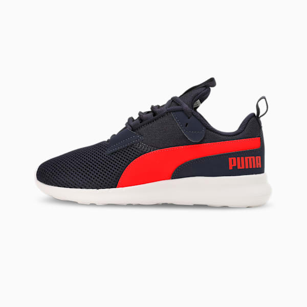 Player Youth Sneakers, New Navy-High Risk Red-PUMA White, extralarge-IND