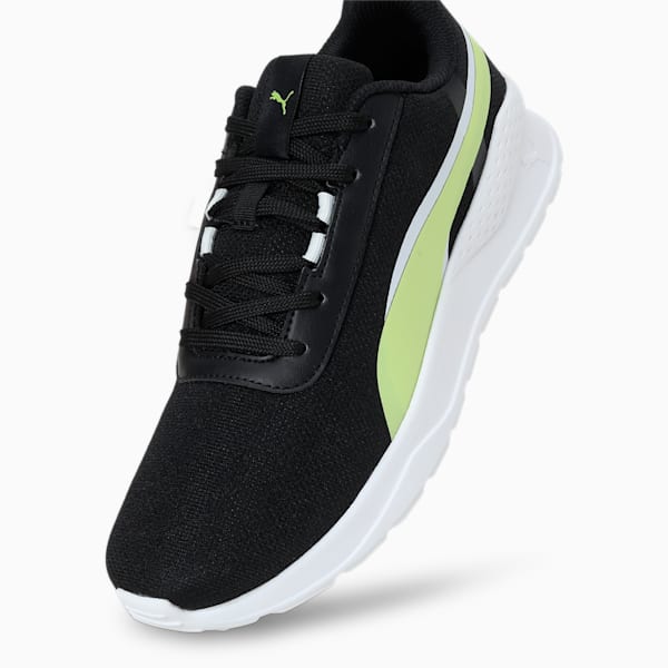 PUMA Flexrate Youth Sneakers, PUMA Black-Light Lime-PUMA White, extralarge-IND