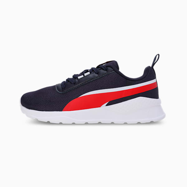 Flexrate Youth Sneakers, New Navy-High Risk Red-PUMA Black, extralarge-IND