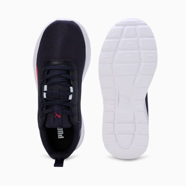 Flexrate Youth Sneakers, New Navy-High Risk Red-PUMA Black, extralarge-IND
