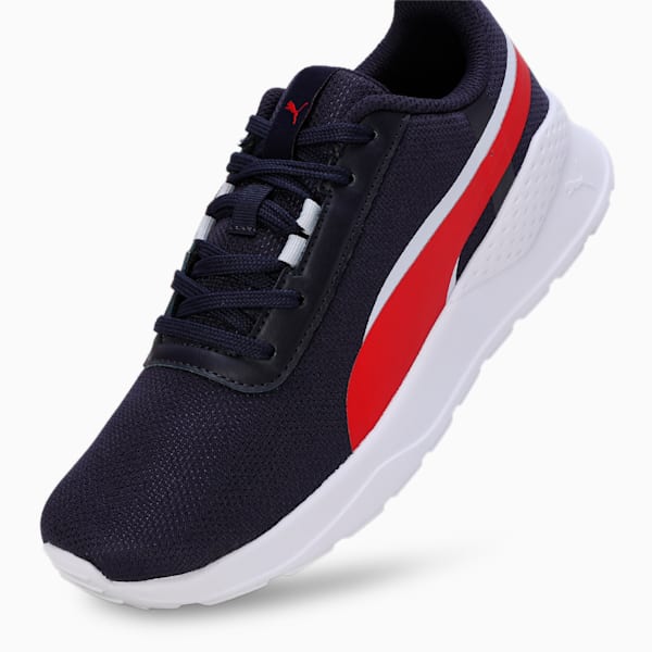 Flexrate Youth Sneakers, New Navy-High Risk Red-PUMA Black, extralarge-IND