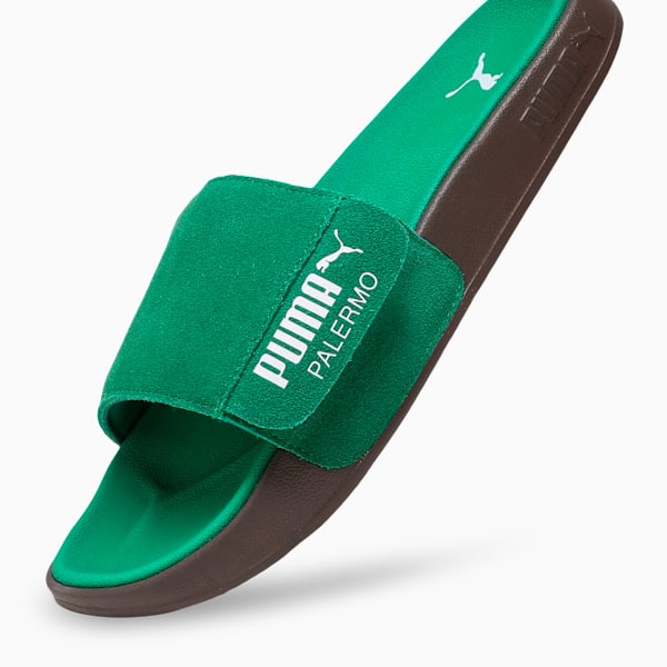 Leadcat 2.0 Palermo Foil Slides, Archive Green-PUMA White-Gum, extralarge-IND