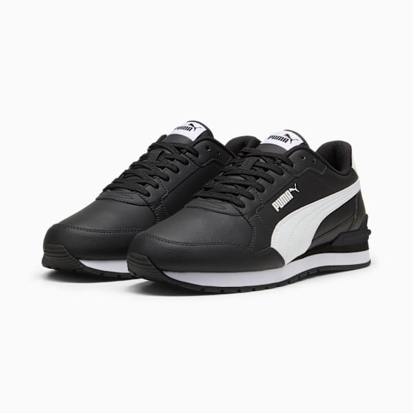 Tenis ST Runner v4 Cuero, PUMA Black-PUMA White, extralarge