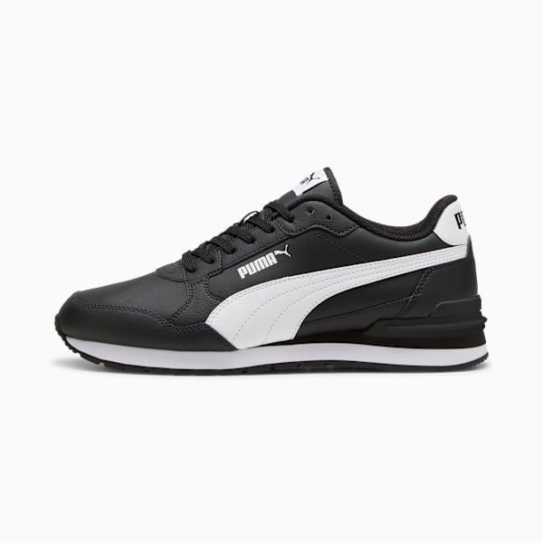 Tenis ST Runner v4 Cuero, PUMA Black-PUMA White, extralarge