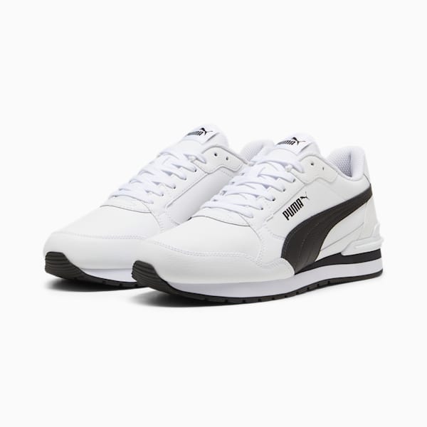 Tenis ST Runner v4 Cuero, PUMA White-PUMA Black-Cast Iron, extralarge