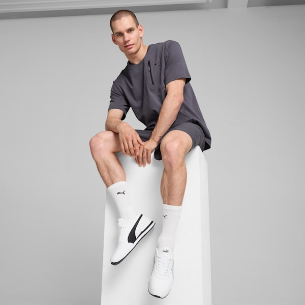 Tenis ST Runner v4 Cuero, PUMA White-PUMA Black-Cast Iron, extralarge