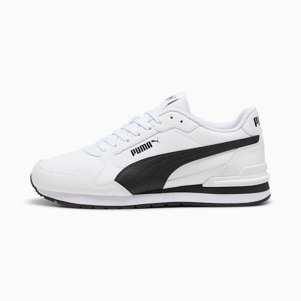 Tenis ST Runner v4 Cuero, PUMA White-PUMA Black-Cast Iron, extralarge