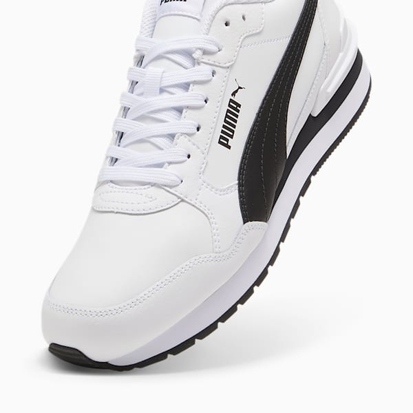 Sneakers ST Runner v4 Leather Homme, PUMA White-PUMA Black-Cast Iron, extralarge