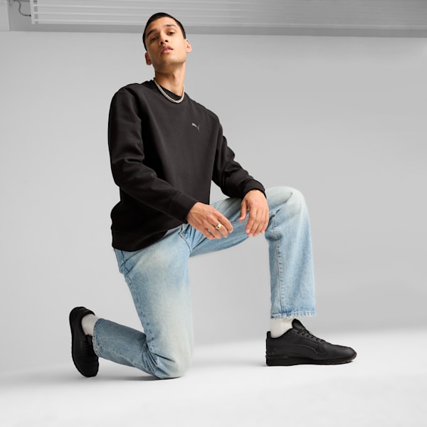 Sneakers ST Runner v4 Leather Homme, PUMA Black-Shadow Gray, extralarge