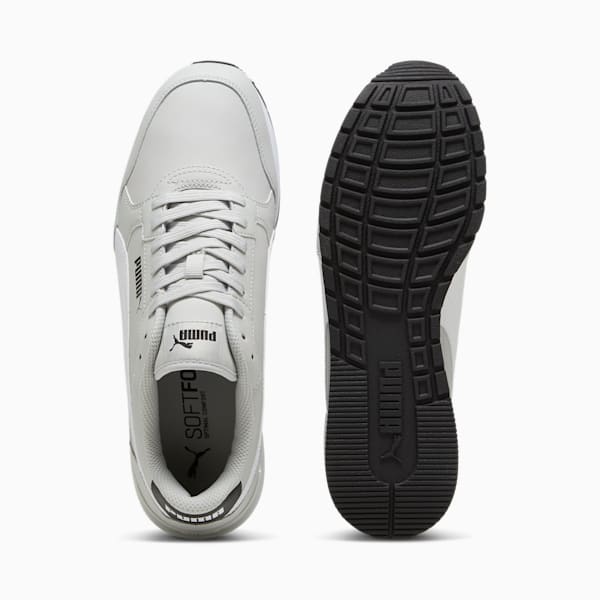 ST Runner v4 Leather Men's Sneakers, Cool Light Gray-PUMA White-PUMA Black, extralarge