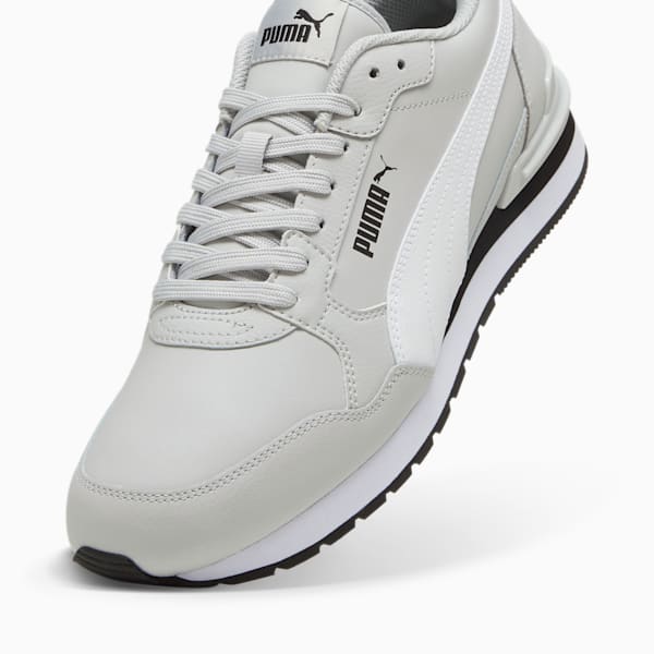 ST Runner v4 Leather Men's Sneakers, Cool Light Gray-PUMA White-PUMA Black, extralarge
