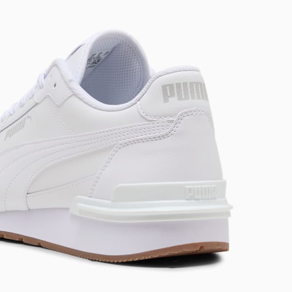 Sneakers ST Runner v4 Leather Homme, PUMA White-Glacial Gray-Gum, extralarge