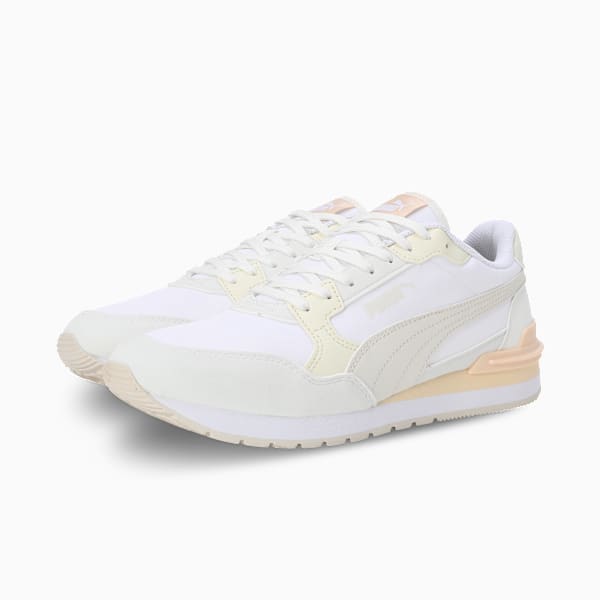 ST Runner v4 Nylon Sneakers, PUMA White-Alpine Snow-Frosted Ivory-Creamy Vanilla, extralarge-IND