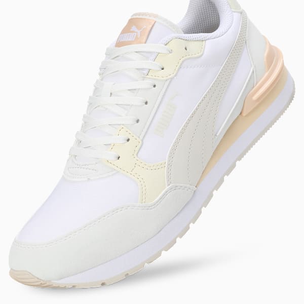 ST Runner v4 Nylon Sneakers, PUMA White-Alpine Snow-Frosted Ivory-Creamy Vanilla, extralarge-IND