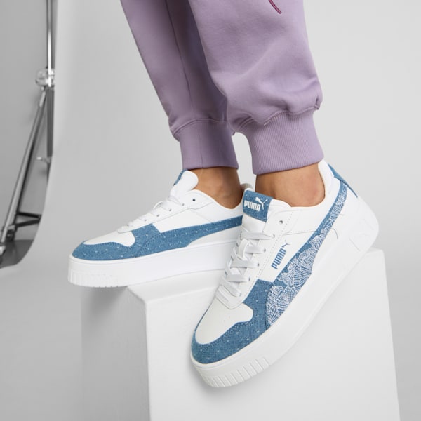 Carina Street Denim Women's Shoes, PUMA White-Blue Horizon, extralarge
