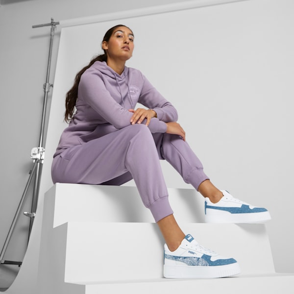 Carina Street Denim Women's Shoes, PUMA White-Blue Horizon, extralarge