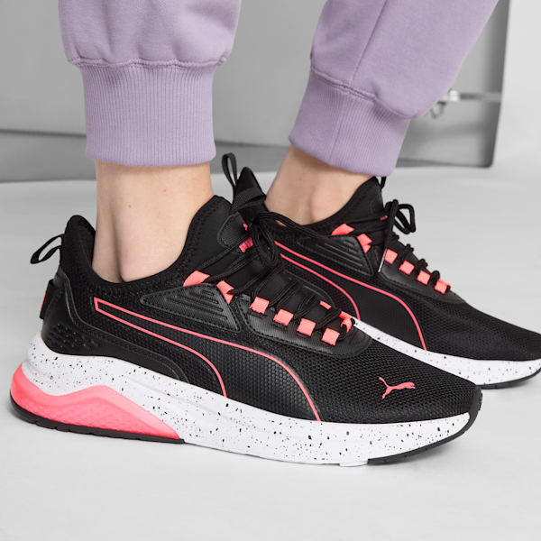 Tenis Amplifier Speckle para mujer, PUMA Black-Sunset Glow, extralarge