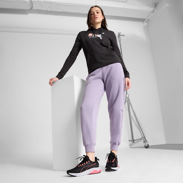 Tenis Amplifier Speckle para mujer, PUMA Black-Sunset Glow, extralarge