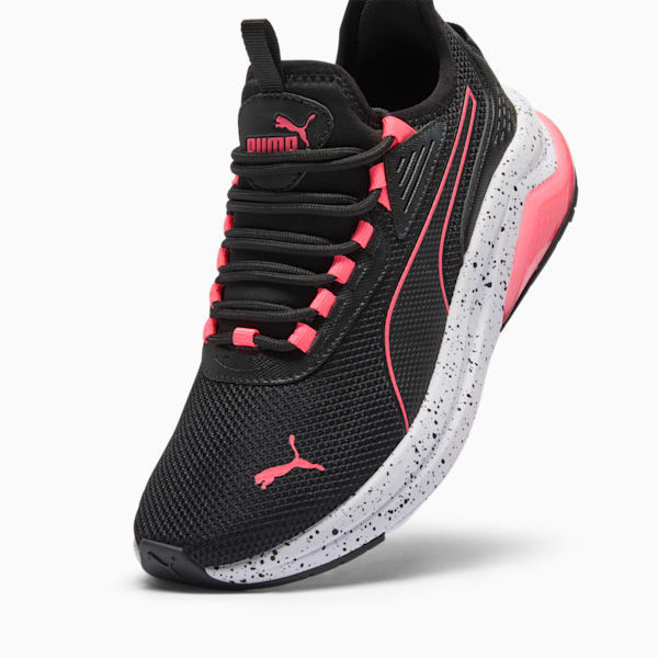 Tenis Amplifier Speckle para mujer, PUMA Black-Sunset Glow, extralarge