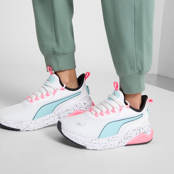 Sneakers Amplifier Speckle Femme, PUMA White-Safe Lake-PUMA Silver, extralarge