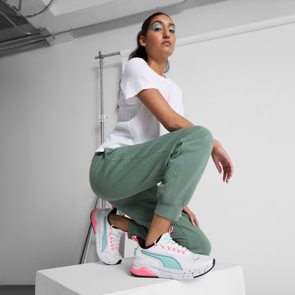 Tenis Amplifier Speckle para mujer, PUMA White-Safe Lake-PUMA Silver, extralarge